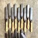 17 knives in steel, silver and monogrammed bone JE, late nineteenth century