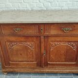 Art Deco oak and marble sideboard