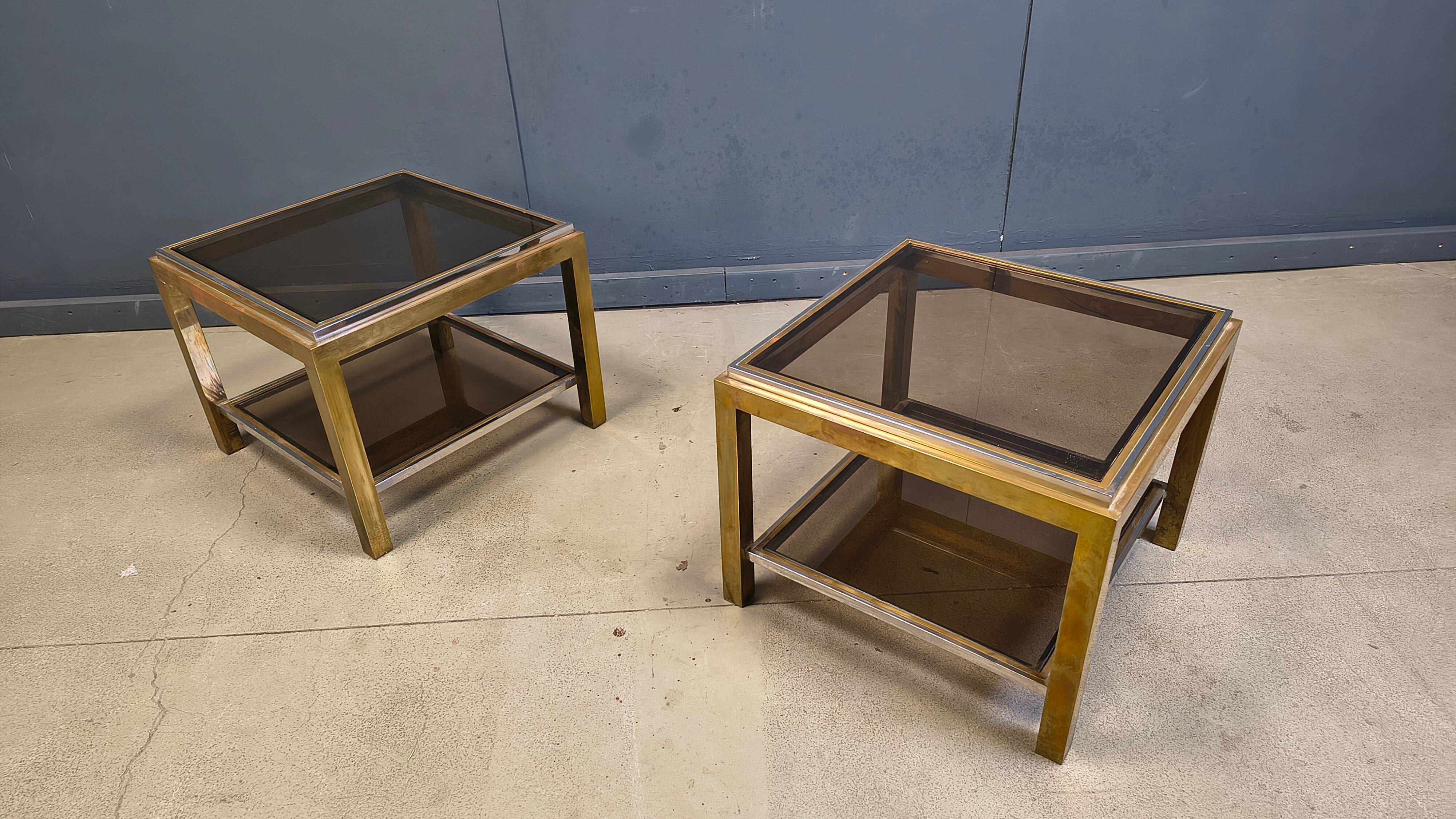 Pair of side tables by Jean Charles, 1970s