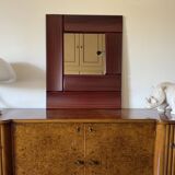Luciano Frigerio, mod. Tartaro solid padouk mirror, Frigerio di Desio 1970s