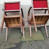 Pair of red Bridge chairs
