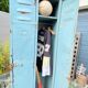 Vintage metal industrial wardrobe