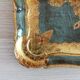 Florentine blue and gold tray