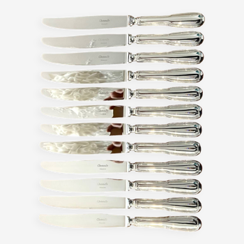 Christofle Chinon filet 12 superbes couteaux de table excellent état