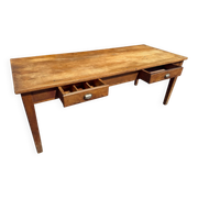 Table de ferme en Chêne 1900 France 2 tiroirs