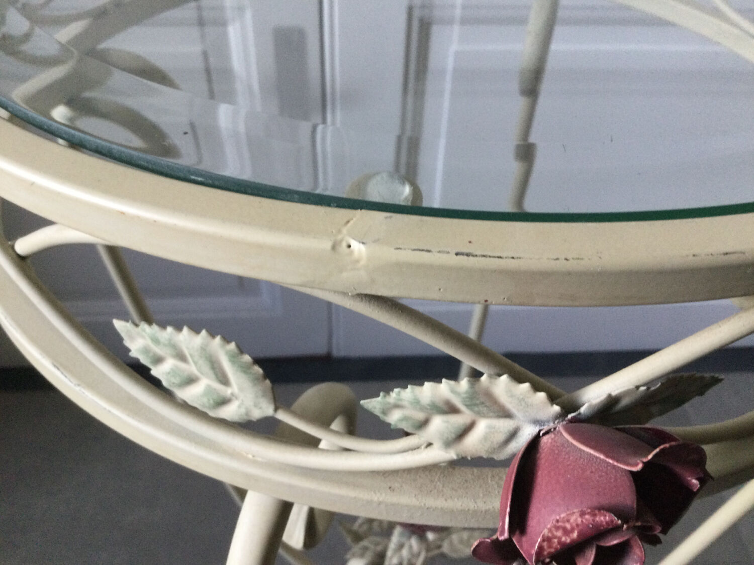 Art Nouveau style iron console