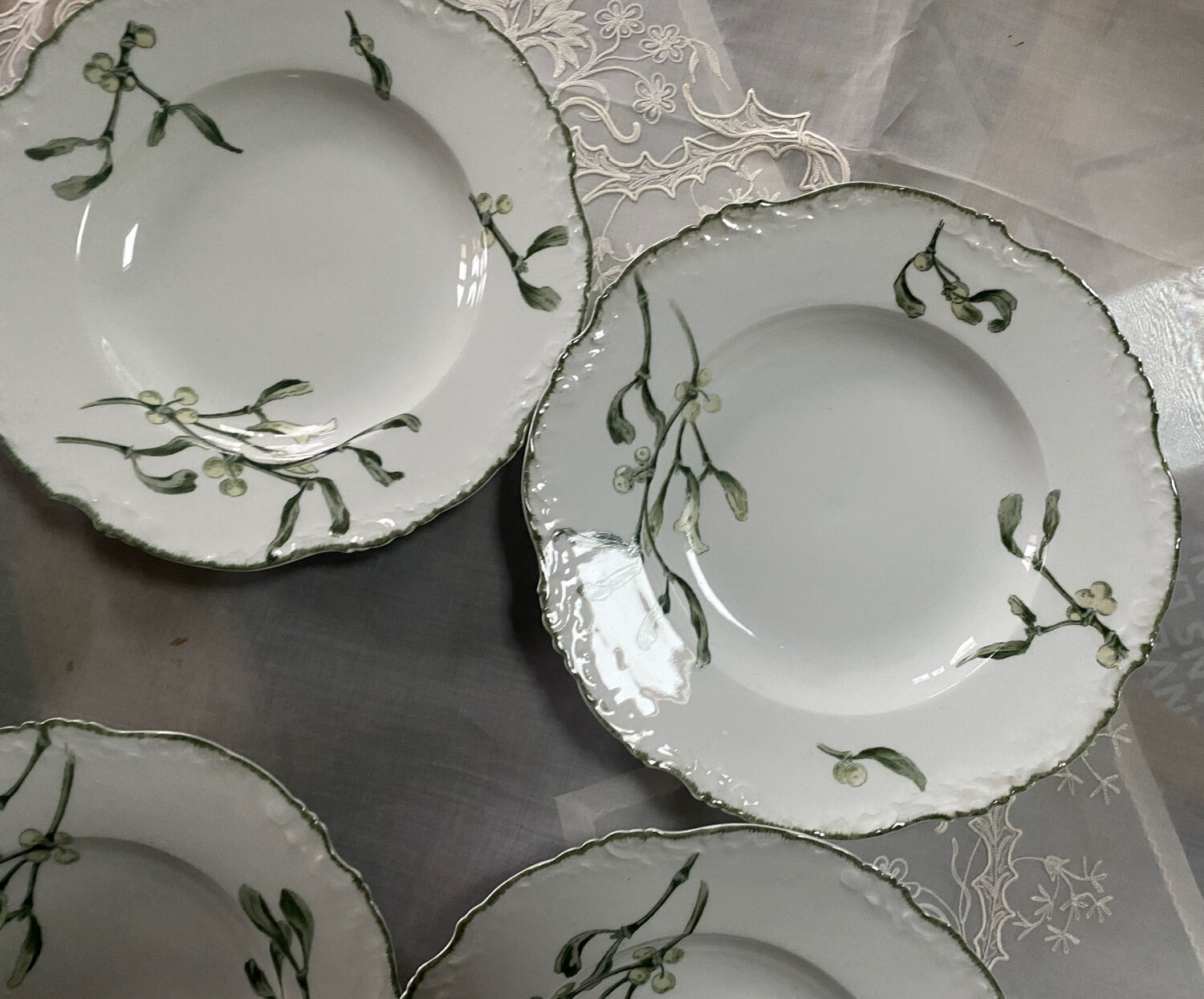 Set of 6 deep plates Pillivuyt model Gui vintage