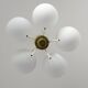 Mid-century modern vintage chandelier MCM Sputnik white hanging lamp 1970's