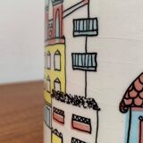 German ceramic box or mid-century biscuit jar with a teak lid by SMF Schramberg Keramik, 1960s