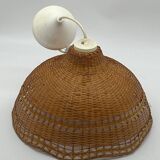 Suspension / Rattan lamp / wicker / natural fibers, vintage