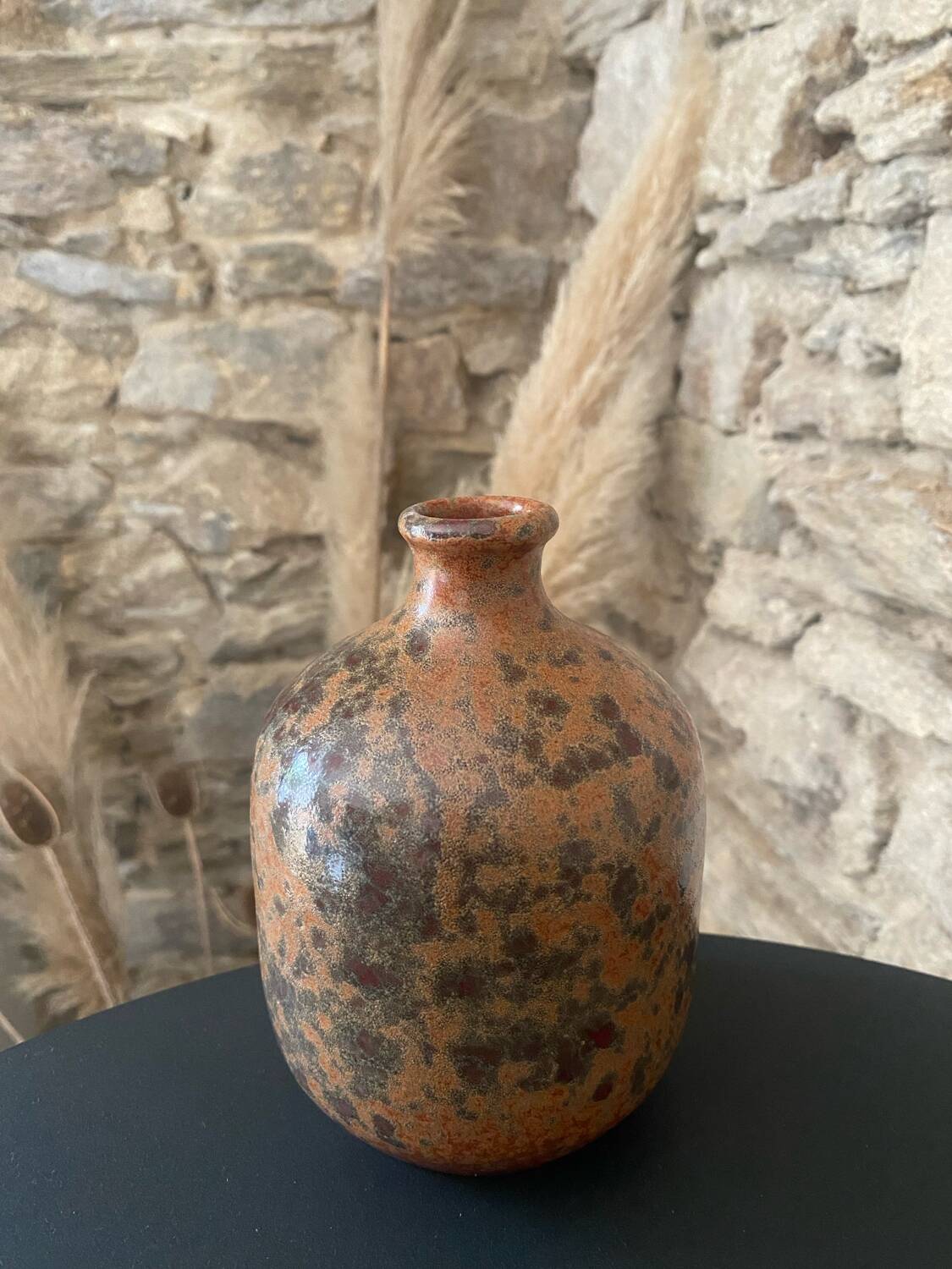 Stoneware ball vase