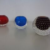 Italian candleholders in Murano glass, 1950s, set of 3.