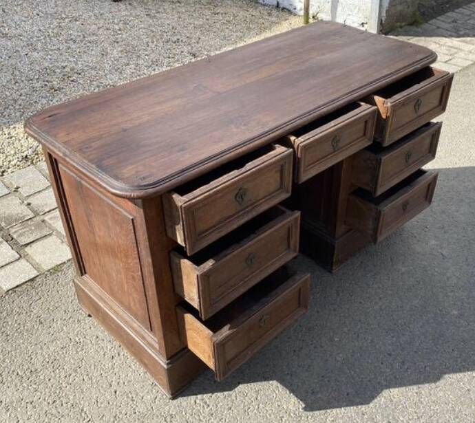 Old desk counter drawers draper trade furniture