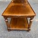 Extendable coffee table in solid wood with two shelves, 100 cm