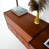 Teak modular shelving unit, Danish design, 1960s, manufactured by Hansen &