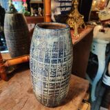 Vase céramique bleu