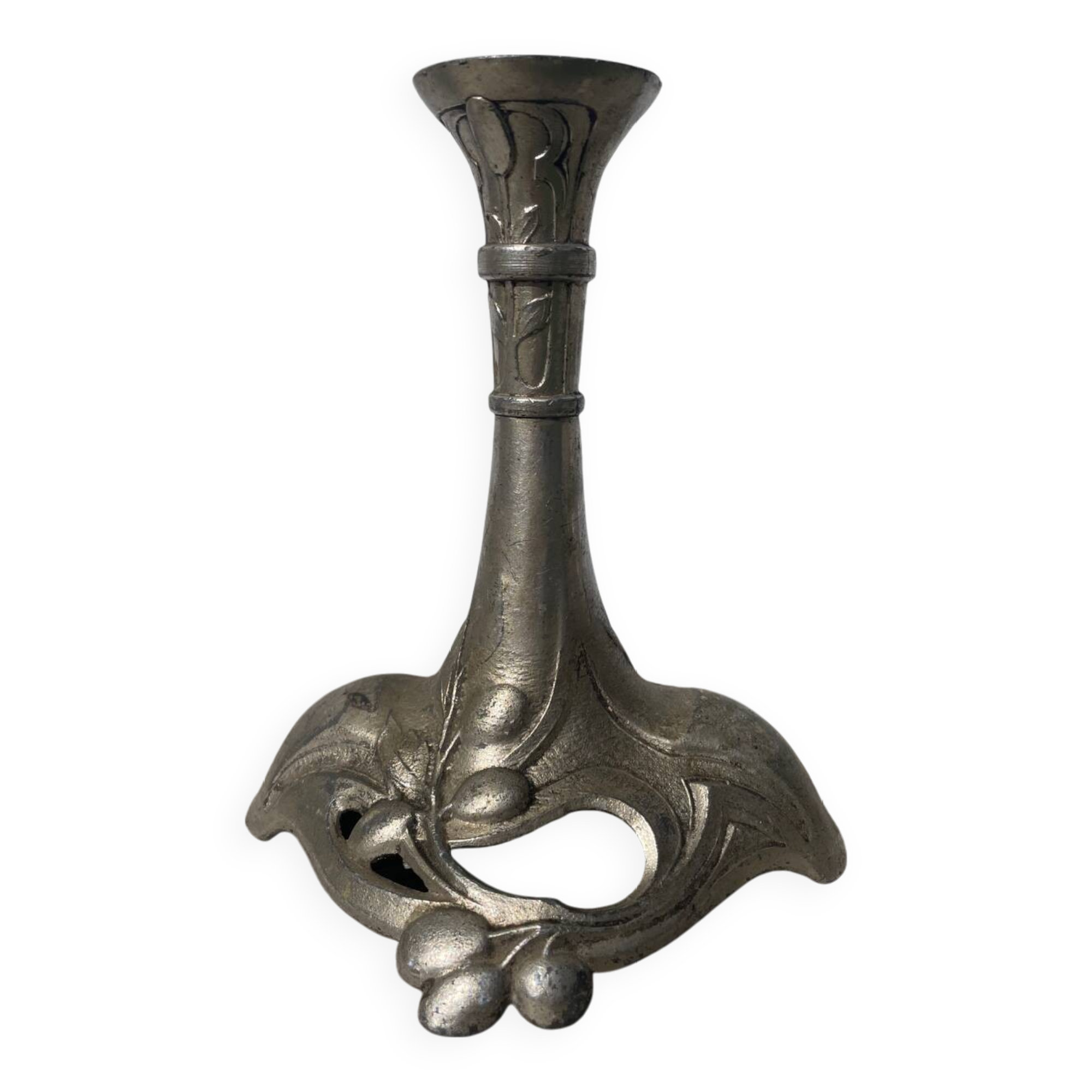 Art Nouveau silver-plated candlestick