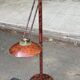 Vintage Italian floor lamp with burgundy marble effect and round dome