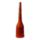 Bright orange mid-century decorative bottle lamp base glazed pottery.