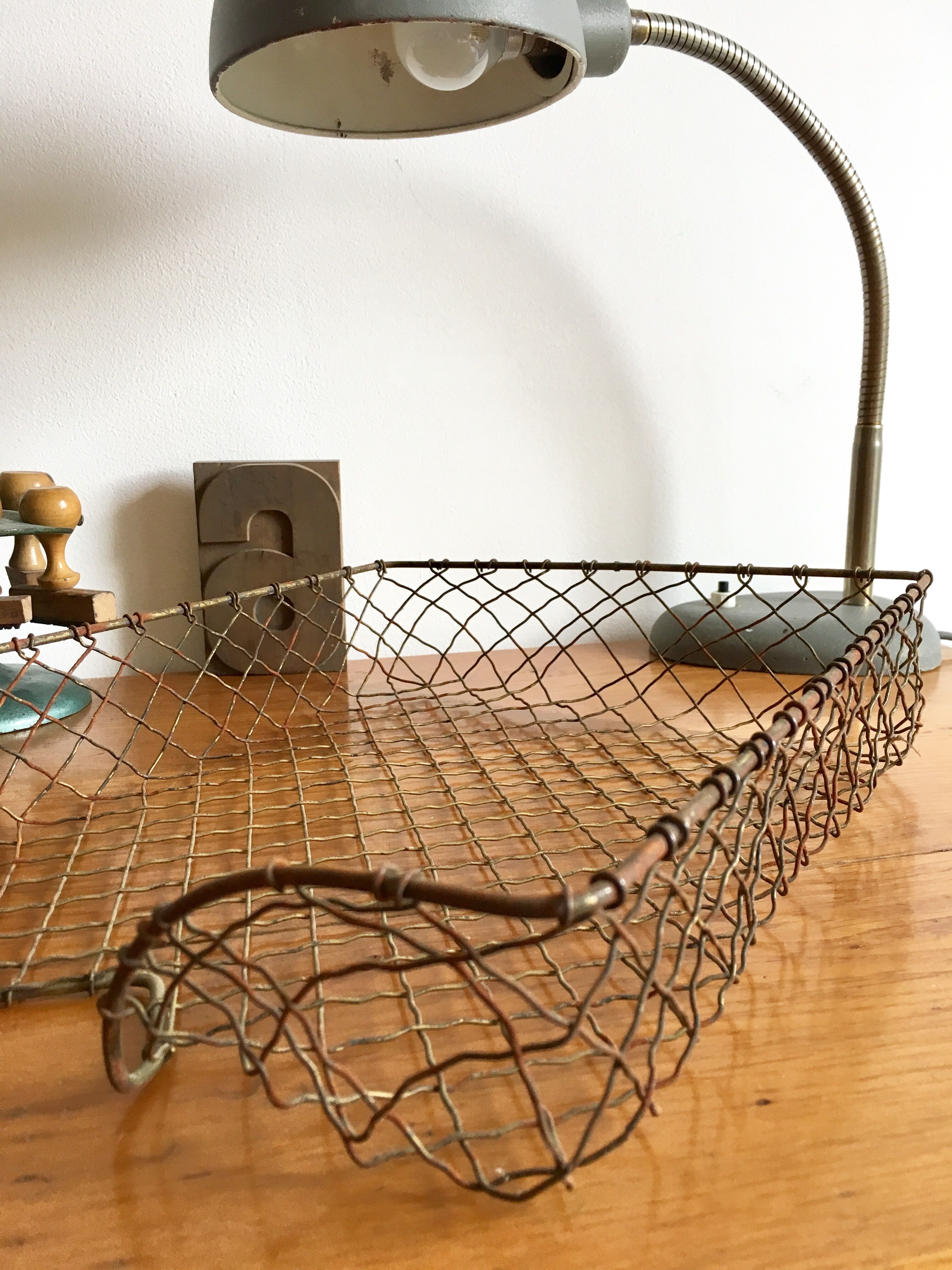 Metal wastebasket mail