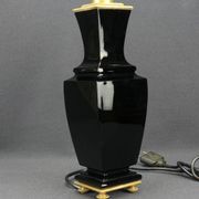 Baccarat, pied de lampe en cristal noir