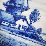 Delft mill and boats plate