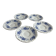 Set of 5 antique Sarreguemines saucers