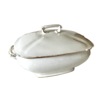 Rectangular Limoges porcelain tureen