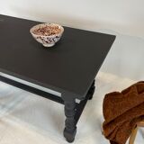 Matte black farmhouse table