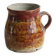 Ancient ceramic cream pot, pyrite stoneware, glazed from La Borne, France.