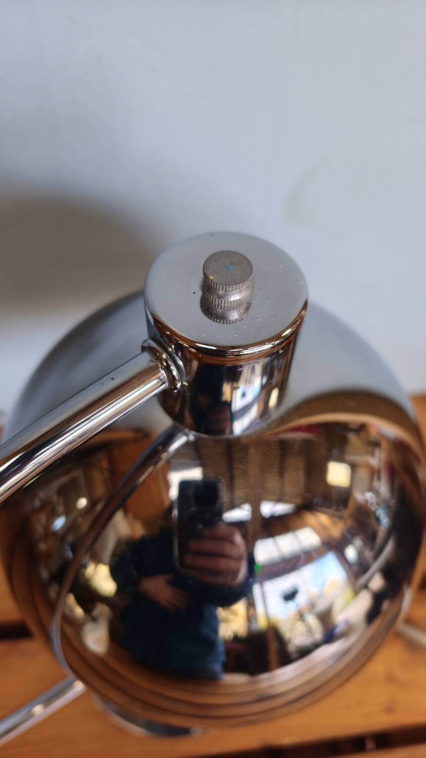 Vintage chrome metal desk lamp