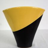 Two-tone Elchinger ceramic vase from the 1960s