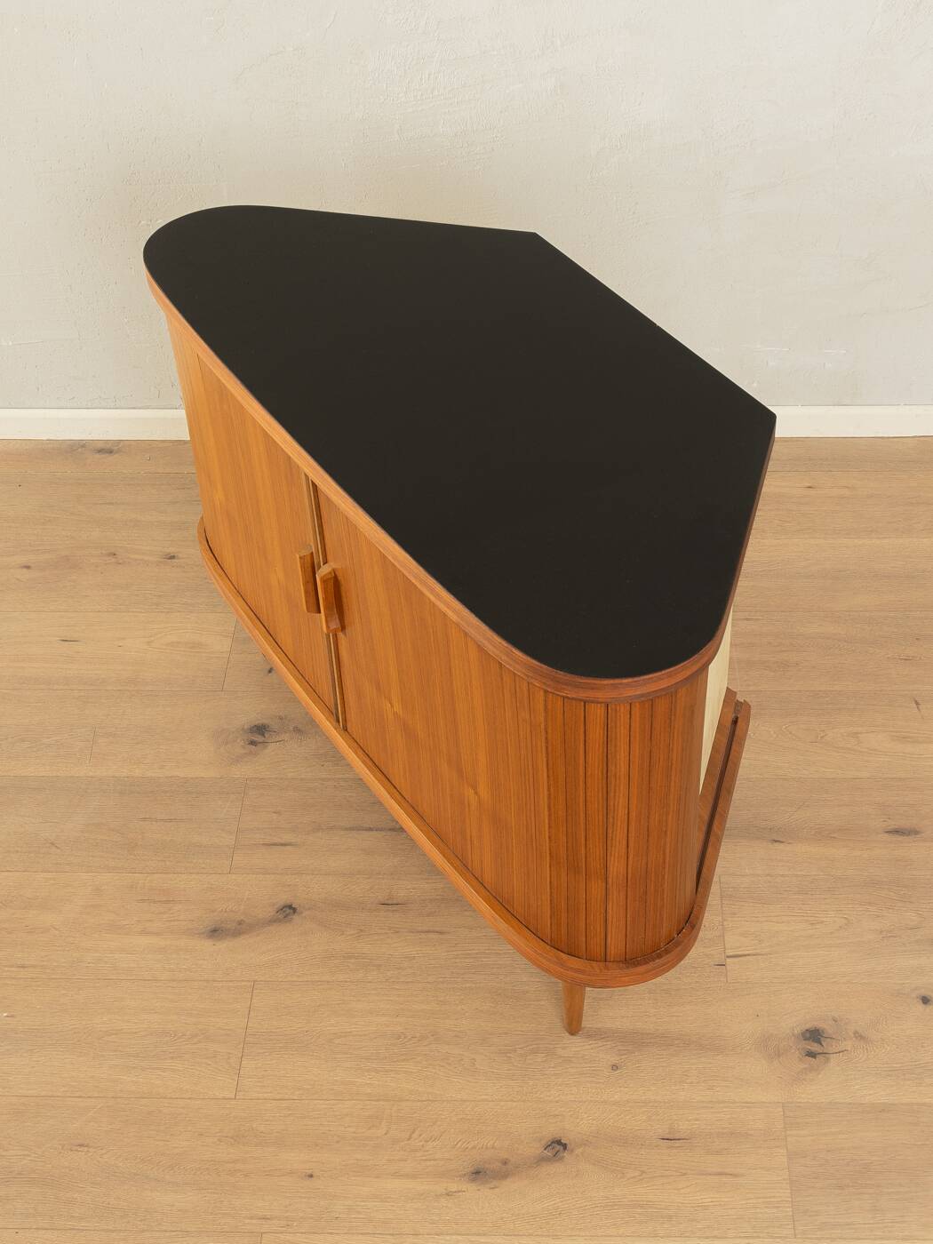 Teak veneer bar cabinet, Germany 1950s