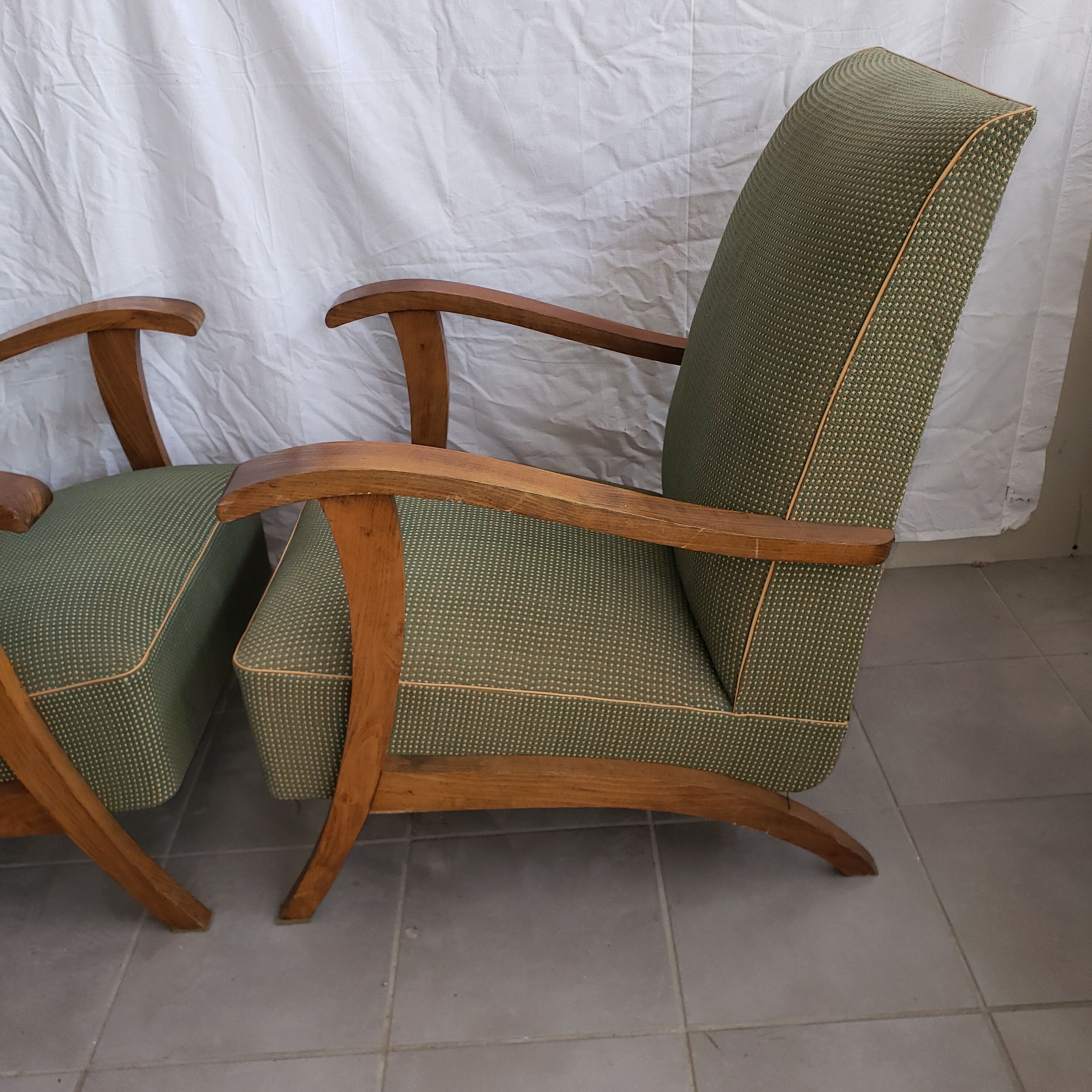 Pair of vintage armchairs 50s