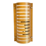 Vintage ikea bent wood and steel wall light