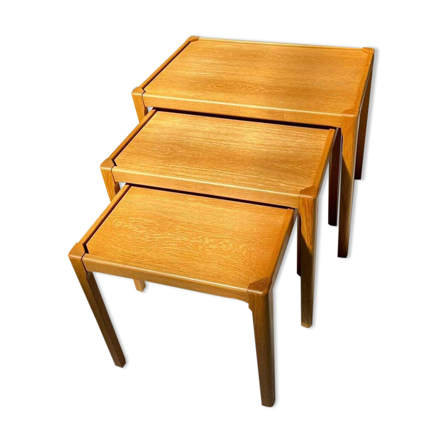 Suite of 3 vintage Scandinavian nesting tables