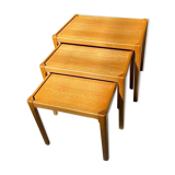 Suite of 3 vintage Scandinavian nesting tables