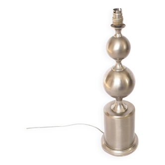 Barbier house lamp base 2 polished steel spheres