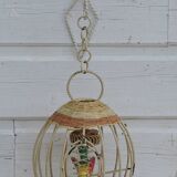 Vintage bird cage wall lamp