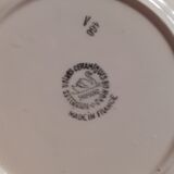 Suite of 6 retro vintage dessert plates