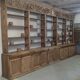 Large natural wood bookcase late nineteenth