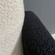set of 2 black and White boucle lounge chairs 1960s