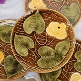 Sarreguemines barbotine dessert plates