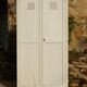 Wardrobe / Old industrial patinated wooden locker / Workshop furniture