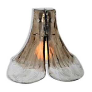 Lampe fleur en verre