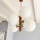 Chandelier 6 bulbs Temde Leuchten 1970s
