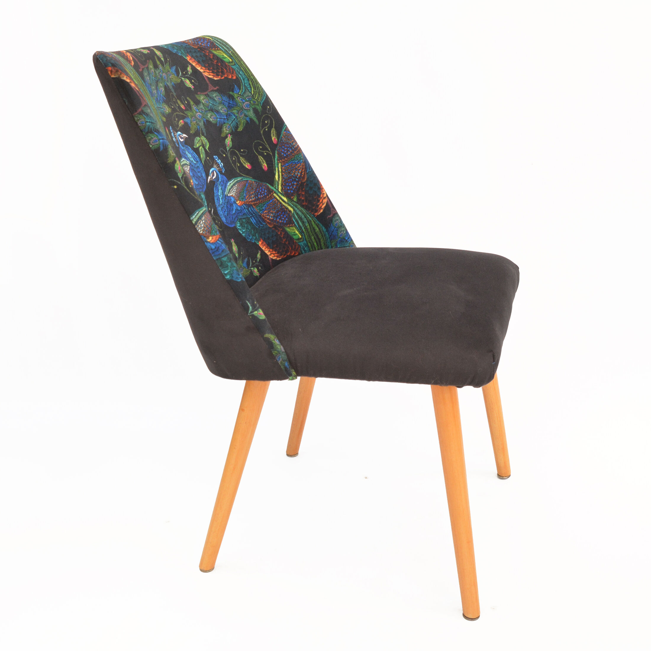 1960s modern upholstered chair, "patyczak", Słupskie Fabryki Mebli, Poland