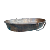 Old oval metal tray
