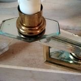 Old art deco table lamp - 2 lights - mirror lamp