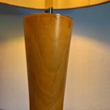 Art Deco table lamp in wood and silver metal